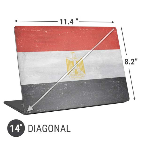 Egypt Flag Distressed Universal Laptop 14in (11.4 x 8.2in) Skin
